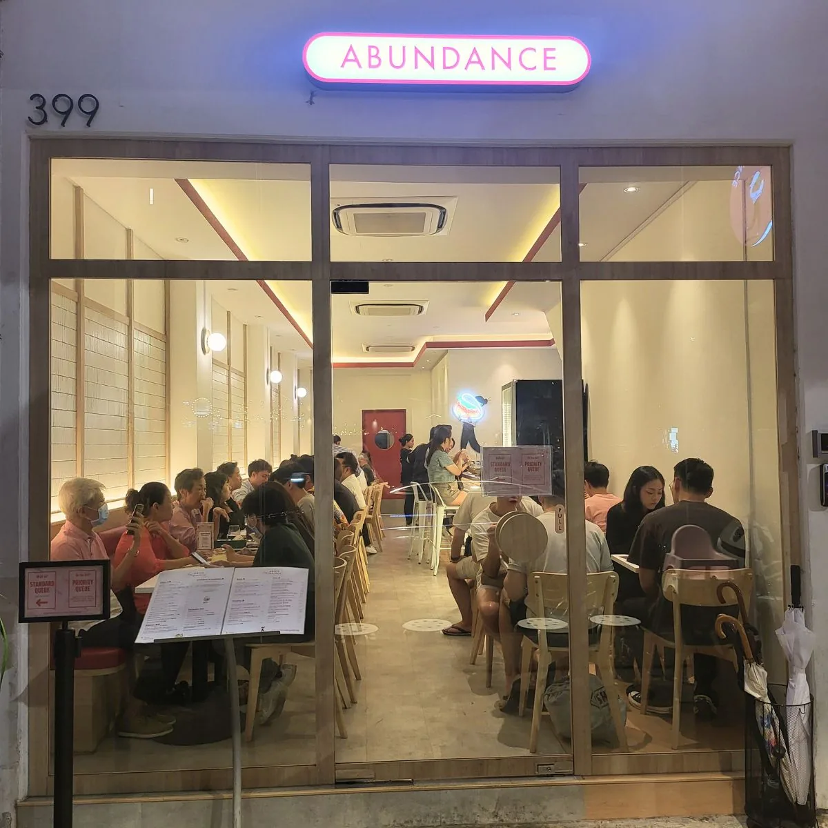 Abundance Jalan Besar — dining room interior.